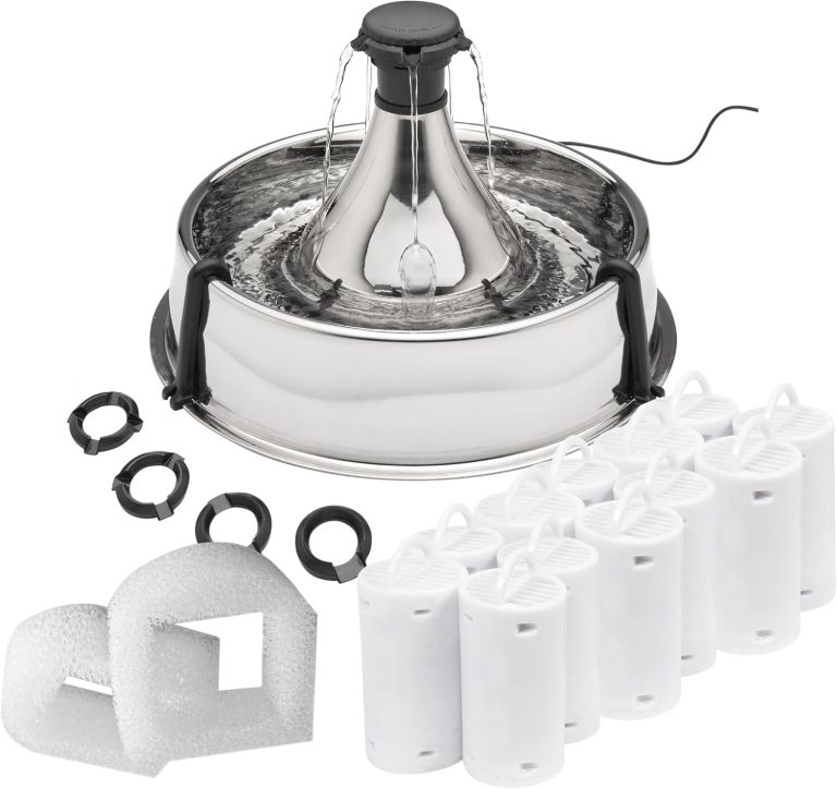 PetSafe Drinkwell Stainless 360 Multi-Pet Cat Water Fountain